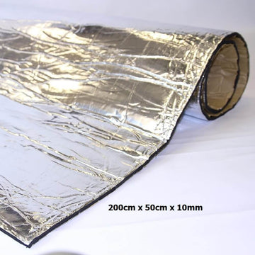 Car Sound Deadening Mat 200cm*50cm*10mm, Self Adhesive Van Insulation, Car Sound Proofing, Proof Insulated Moistureproof Waterproof, Car Noise Control Acoustic Dampening Mat (Container Product Without Box) - Imported from UK